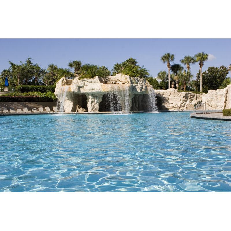 Luxury Hotel Swimming Pool - Wrapped Canvas Print, 20cm H x 30cm W x 3.8cm D