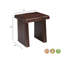 Table d'appoint Chaliyah en bois massif d'acacia à bord naturel, 58 cm (23 po), brun foncé-134469880