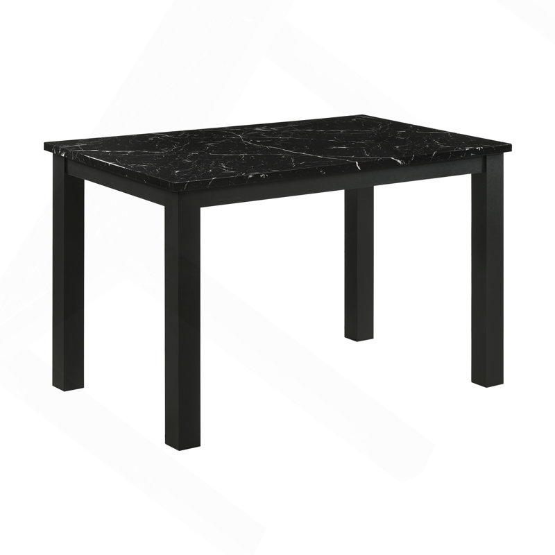 Table de salle à manger rectangulaire noire