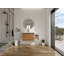 Ensemble de meuble-lavabo mural 48 po avec lavabo de comptoir en résine, 1 tablette de rangement, 2 portes à fermeture douce (KD-Packing)-327265778