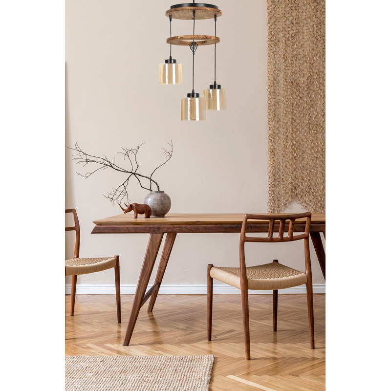 Weakley 3 - Light Cluster Pendant, Light Brown