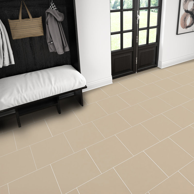 True Story 12'' W x 12'' L Porcelain Throughbody Wall & Floor Tile, Tan