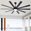 Grand ventilateur de plafond 75 "avec lumière DEL et télécommande
