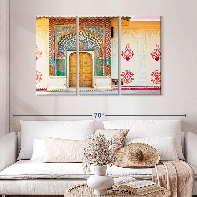 Porte de lotus Lilie Jaipur Palace, H 32 po x l 50 po