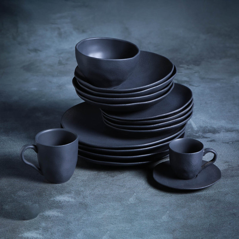 Matte Black Coffee Mug 9.2 Oz Ceramic Stoneware - Microwave, Oven, and Dishwasher Safe, by Porto Brasil, Matte Black
