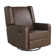 Mandie 37.4" Wide Swivel Rocking Manual Recliner in Faux Leather