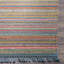 Tapis rayé bleu / orange en viscose / coton tissé à la main Margolis-29209345