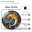 Horloge murale dauphin en verre 12 po