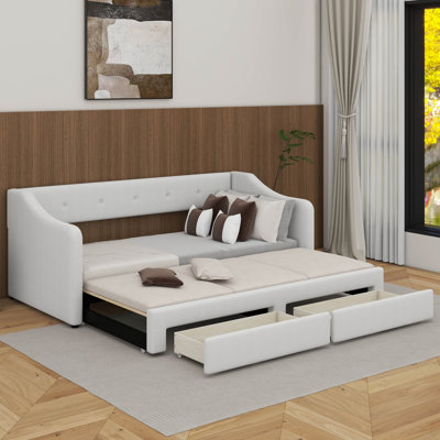 Daybed (Upholstered) – Two Drawers Equipped