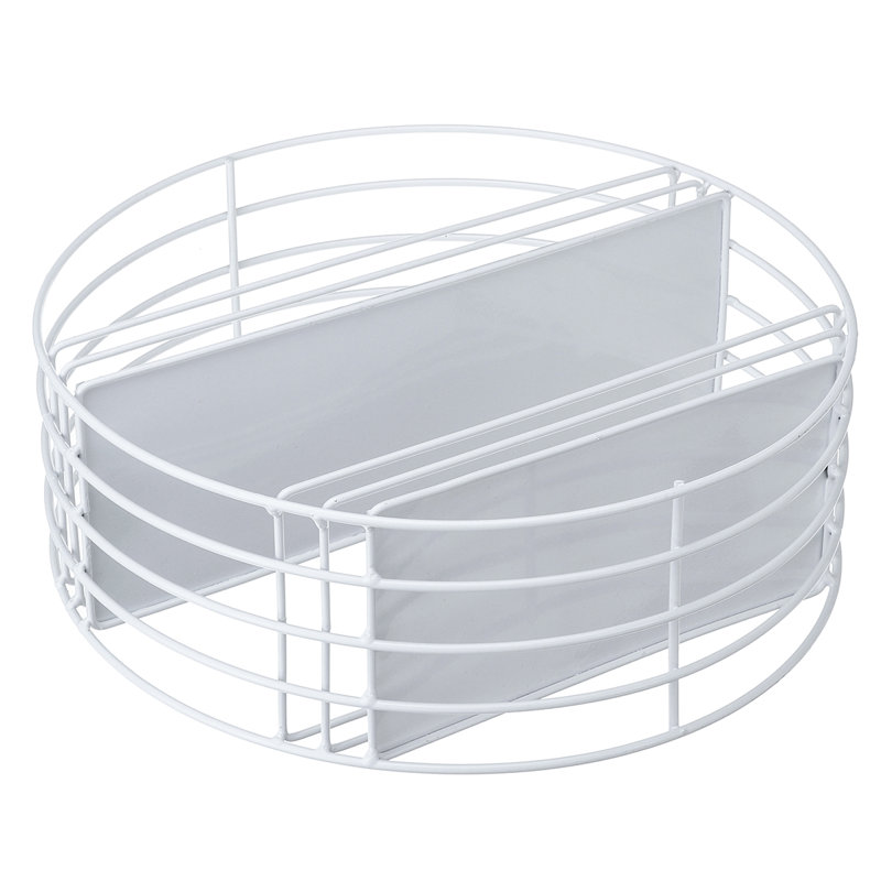 Aniaya 2 Piece Circle Metal Accent Shelf, White