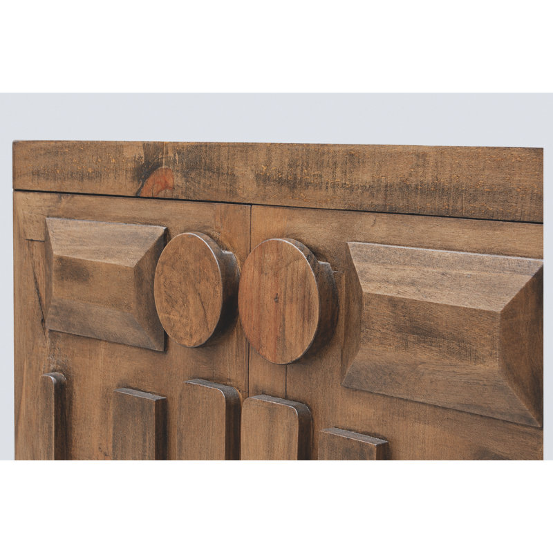 Buffet rustique-moderne à motif géométrique, armoire