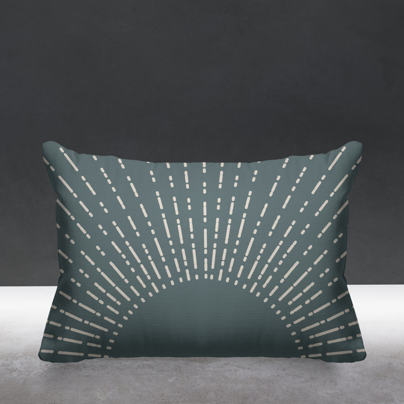 Coussin intérieur / extérieur Sunny Boho Starburst, gris
