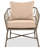 Patio Seating With Modern Earthy Design, Removable Cushions, Beige, Oval Wood Tabletop Oversized Areas, Beige , Table