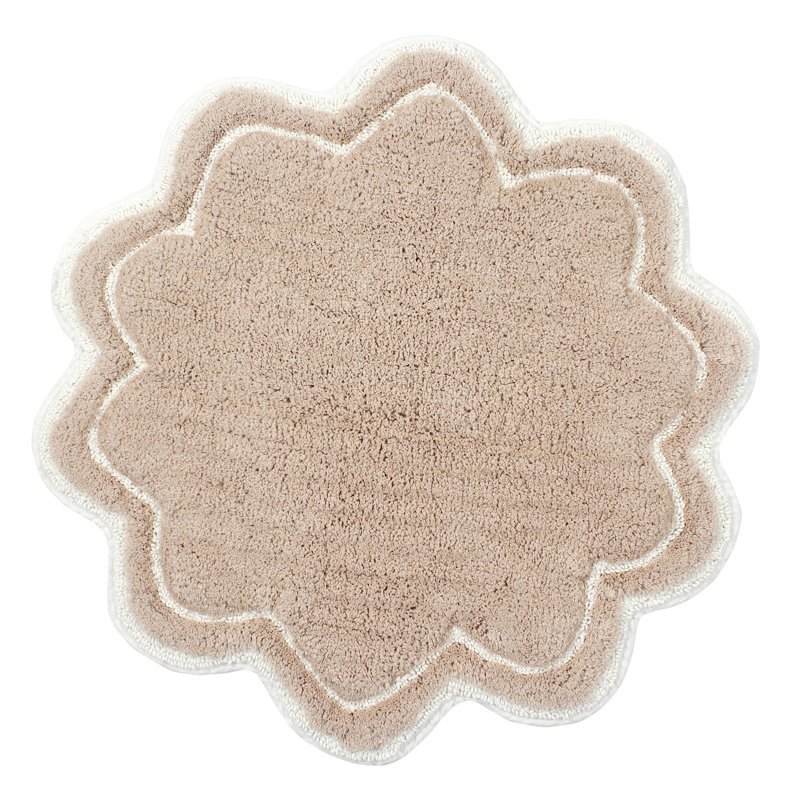 Tapis pour salle de bain Dobrinka, 30 po (rond), Lin