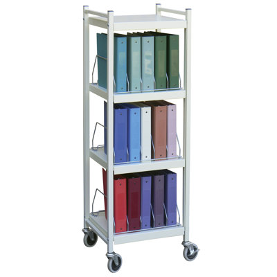 55.13'' H x 19'' W File Cart with Wheels