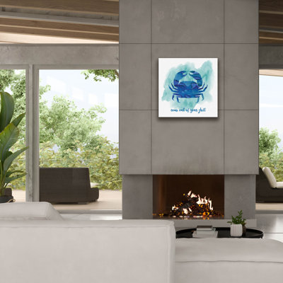  «Crab 3» par Erin Clark, art mural sur toile, 12 po x 12 po