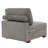 Milbrey Upholstered Light Gray Corduroy Armless Accent Chair with Pillow Back and Solid Wood Legs-574672834-595439994