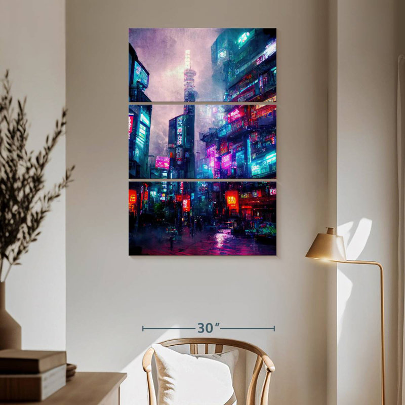 Sirpi Cyberpunk City Tokyo II, H 65 po x l 42 po