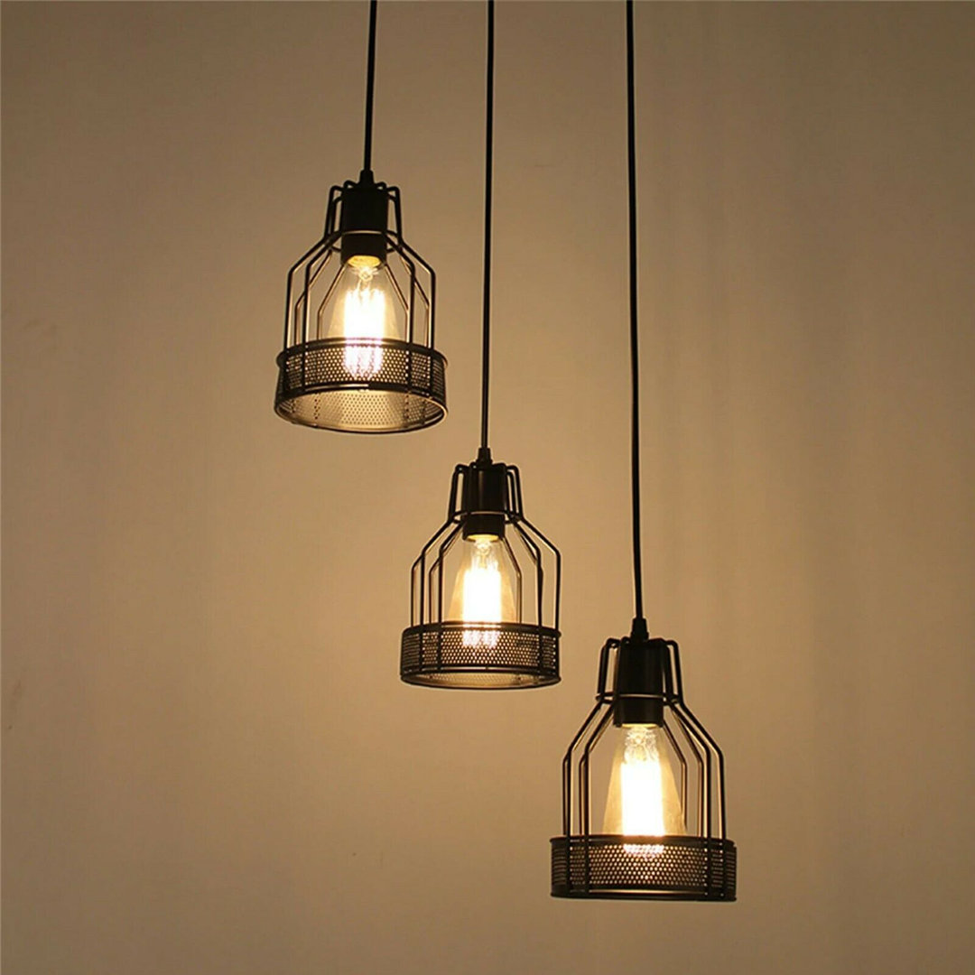 Ault 3 - Light Rustic Red Cluster Pendant