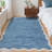 Machine Washable Rug Modern Scalloped Rug Non Slip, Neutral Indoor Carpet, Soft Non Shedding Floor Covering, Low Pile Thin Foldable Printed Mats for Living Room Bedroom Nursery-691826248