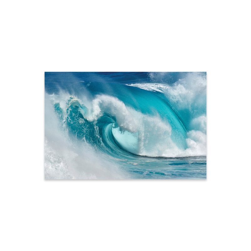 «Kamen When The Ocean Turns In Blue Fire On Plastique / Acrylique» par Daniel Montero, impression