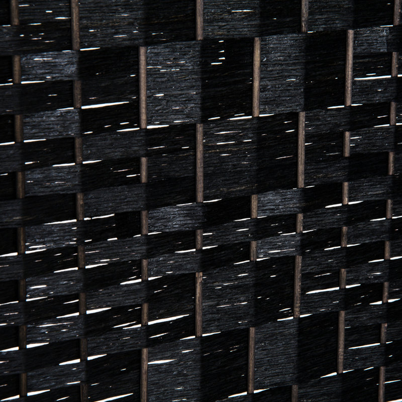 Cloison d'intimité de 6 pi de hauteur tissée noire. Créez facilement. 6 panneaux tendance. Charnières pratiques pour une installation rapide. Écran portable et mobile - noir. Idéal pour les petits espaces. Positionnement flexible.