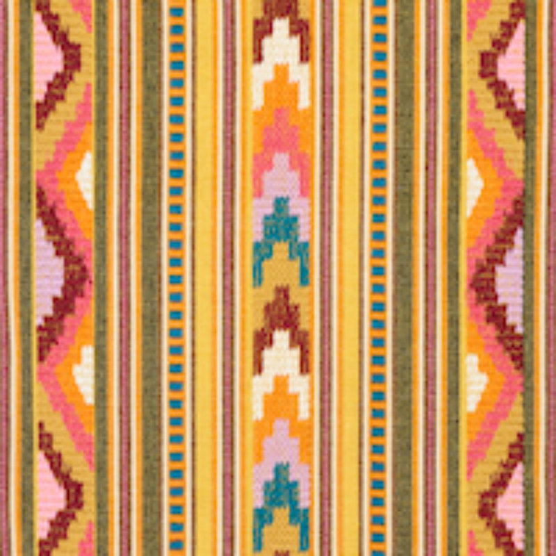 Zarzuela Stripe Embroidery Fabric, Yellow