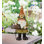 Statue de jardin gnome en métal avec finition vibrante résistante aux intempéries et détails peints à la main