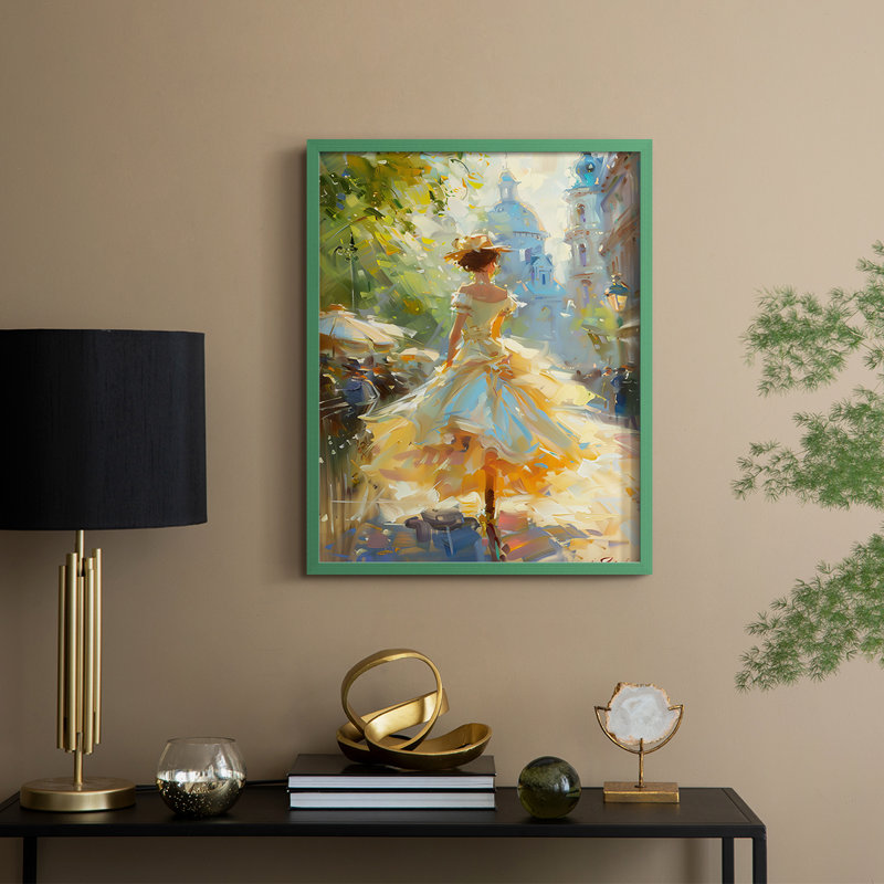 «WOMEN Series DCCL XXII», reproduction encadrée - bois massif, H 21 po x l 17 po, Vert