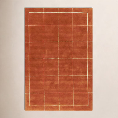Mallory Hand-Tufted Rust Geometric Rug