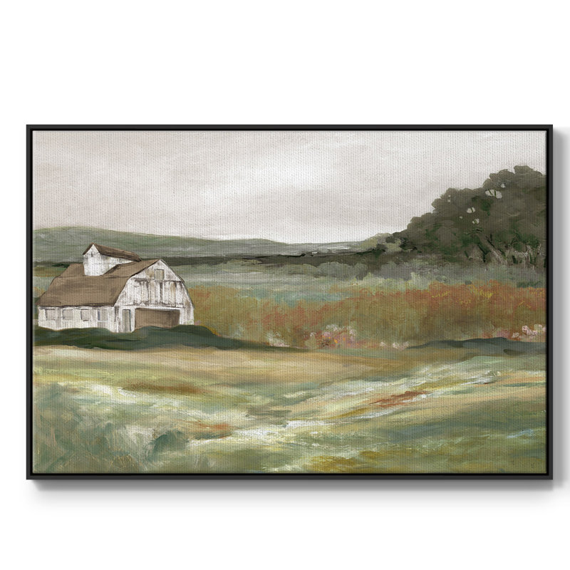 Après-midi à la ferme, Toile encadrée noire, H 27 po x l 41 po x P 2 po