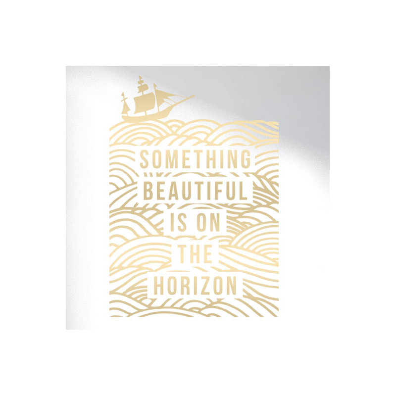Non-Wall Damaging Wall Decal, Shiny Gold
