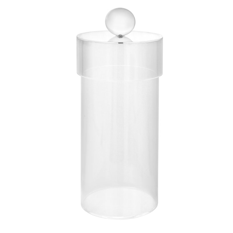 Boîte en acrylique avec bouton boule, disponible en 3 tailles