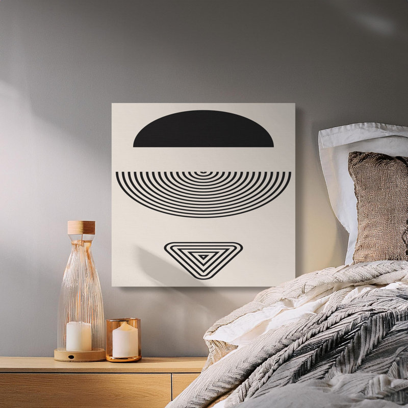 Wrapped Canvas Print Set, 15.24 cm H x 15.24 cm W, Black