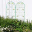 Ensemble de 2 treillis de jardin en métal antirouille 71 po x 19,7 po, support pour plantes d'extérieur, installation facile, structure, pour lierre, rose, raisin, haricots 71 po x 19,7 po, à assembler, matériau solide, jasmin
