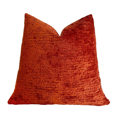 Housse de coussin en chenille unie