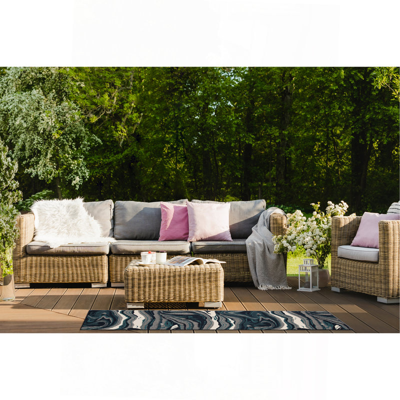 Tapis moderne, abstrait et texturé, Rectangle 1 pi 11 po x 3 pi 7 po