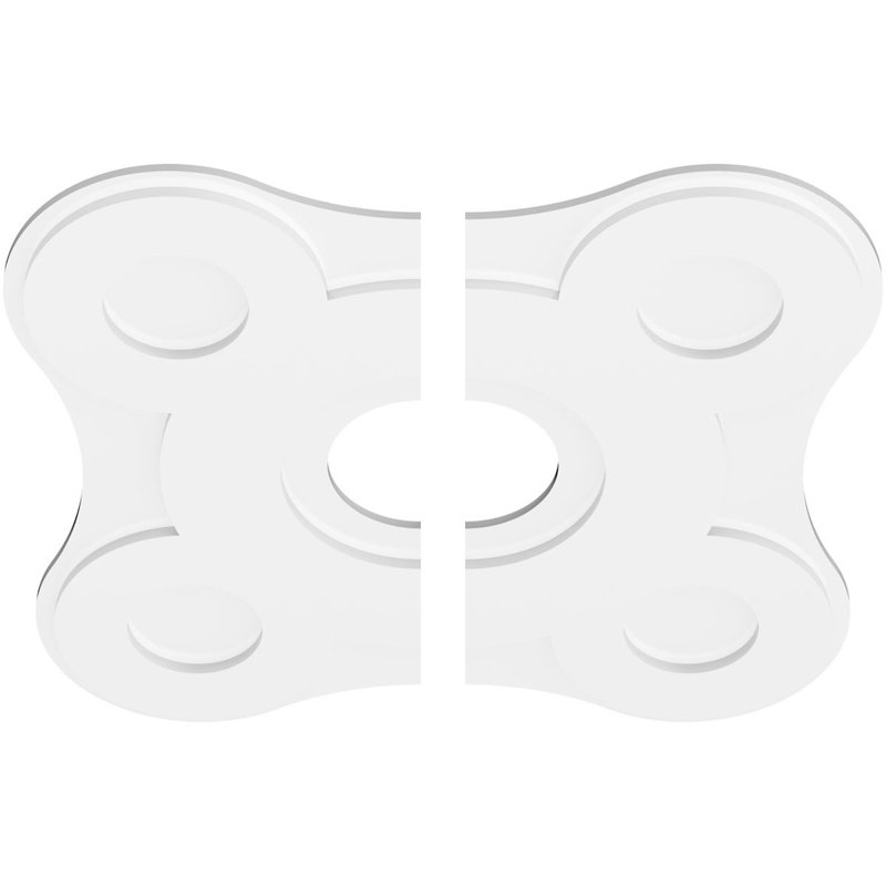 Médaillon de plafond contemporain en PVC de qualité architecturale de 30 po x P 7 po x P 10 1/2 po x P 1 po