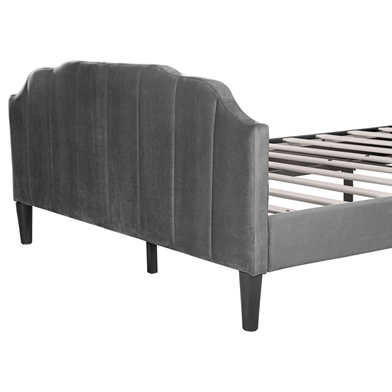 Sipi Upholstered Bed, Grey