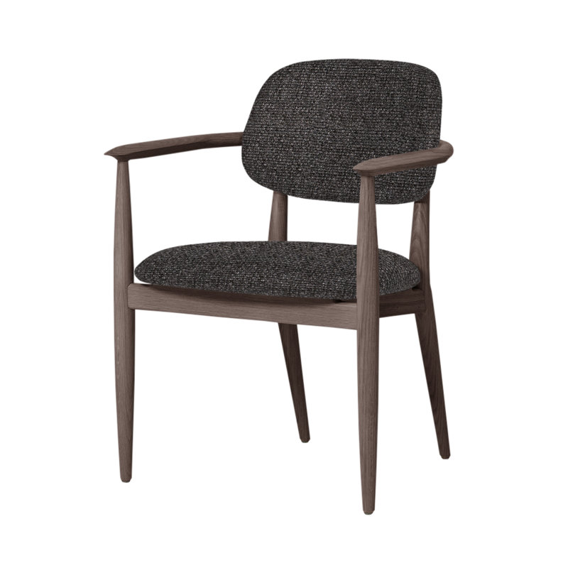 Chaise Slow de Space Copenhagen, Noyer à finition savonnée, Medley 60004