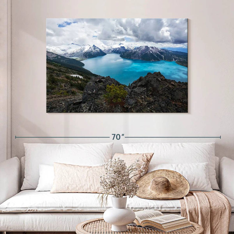 Lac Garibaldi en été, H 32 po x l 48 po