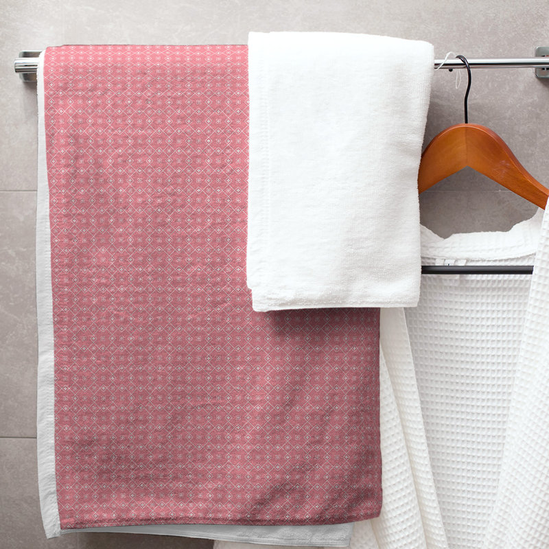 Serviette de bain napperon, Corail