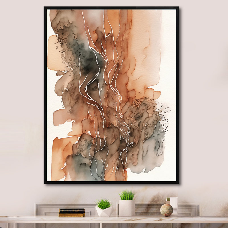 «Wanderings In Canyon Ridge IV», reproduction sur toile, L 30 po x H 40 po, Toile avec cadre flottant noir