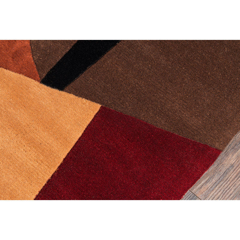 New Wave Wool Abstract Area Rug, Rectangle 5'3" x 8'
