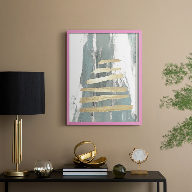 «Christmas Holiday Art DCCDXIX», reproduction d'art encadrée - bois massif, H 15 po x l 12 po, Rose