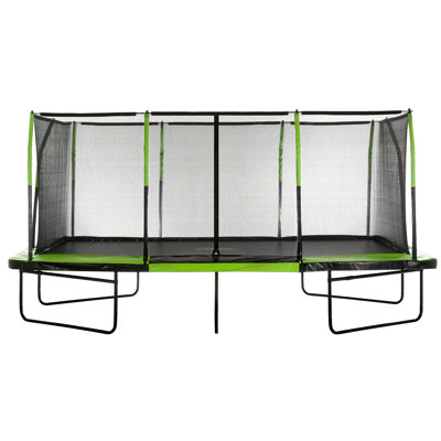 UpperBounce 10' x 17' Mega Large Rectangle Trampoline with Enclosure Net System, Professional Trampoline