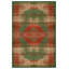 Tapis en coton et polyester vert à imprimé numérique Greysi Collection-1103426726