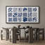 «Abstract Botanical Blue Botanical Elegant Floral», reproduction d'art sur toile-98041924-111665102