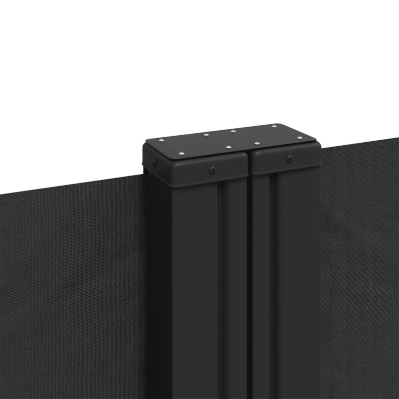 Dakota Fields Retractable Side Awning, Black, 180cm H x 600cm W