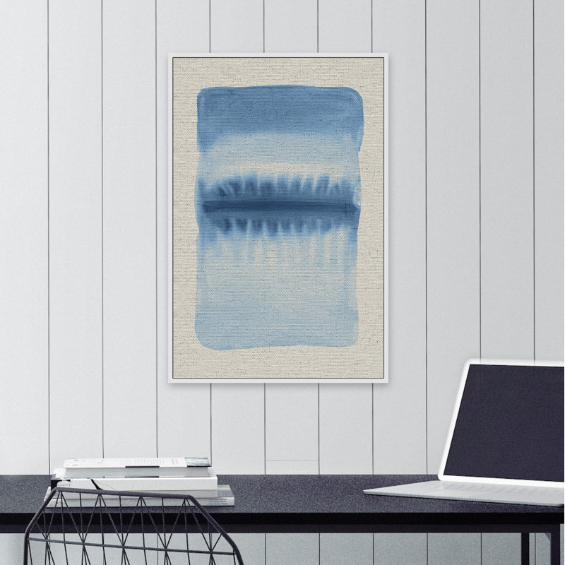 «Blue Flows IV», reproduction sur toile, H 18 po x l 12 po x P 1,5 po